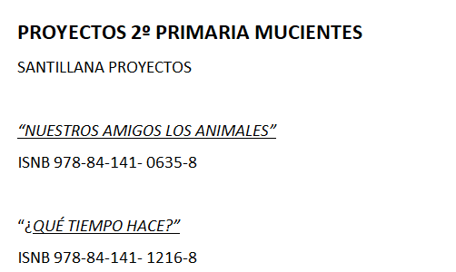 Libros para el curso 25-26